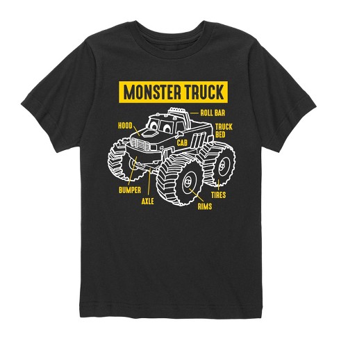 Boys' - Instant Message - Monster Truck Parts Short Sleeve Graphic T-Shirt - image 1 of 4