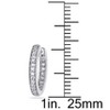 EVERLY JEWELRY | 14K White Gold 1/4 CT Diamond TW Hoop Earrings - 2 of 4