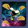 Girls' - Invader ZIM - GIR Loves Tacos in Space Fitted Short Sleeve Graphic T-Shirt - 2 of 4