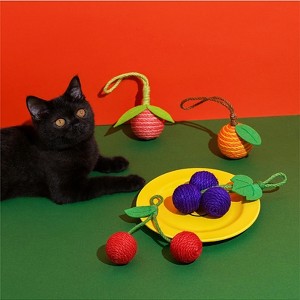 zeze Fruit Sisal Rope Ball Cat Toy - 1 of 4
