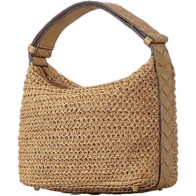 FATMOON Bohemia Straw Beach Bag Women Shoulder Tote Hobo Handbag Summer Travel Beach Bags Top-handle Crossbody Purse