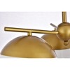 Elegant Lighting Eclipse 3 Lights Brass Pendant With Frosted White Glass - 4 of 4