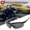 Unique Bargains Motorcycle Riding Goggles for Outdoor Sports Dirt Bike ATV Dark Gray Lens Black Frame 1Set - 2 of 4