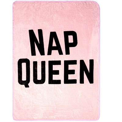 Just Funky Nap Queen Fleece Throw Blanket | 45 x 60 Inch Cozy Lightweight Blanket