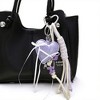 Anna-Kaci Heart Charm Keychain with Ribbon Tassels and Alphabet Beads - Purple - 3 of 4