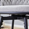 Upholstered Rotating Bar Stools Set of 4 with Footrest and Anti-Slip Base for Kitchen Island, Dining Table, or Bar Counter - 4 of 4