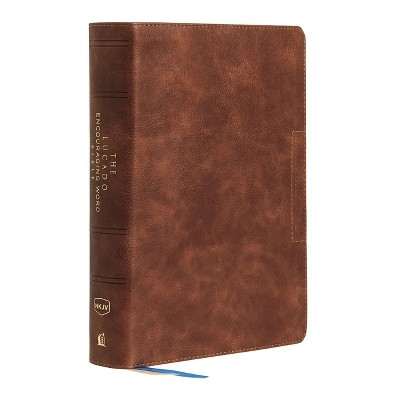 Nkjv, Lucado Encouraging Word Bible, Brown, Leathersoft, Thumb Indexed, Comfort Print - by  Thomas Nelson (Leather Bound)