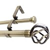 Urbanest Zeffoli Flat Button 1-inch 5-8-inch Double Drapery Curtain Window Rod Set - 4 of 4