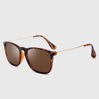 Anna-Kaci Women's Trendy Square Metal Arm Sunglasses