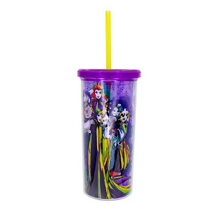 Silver Buffalo Disney Villains Plastic Cold Cup With Lid and Straw | Holds 20 Ounces - 1 of 4