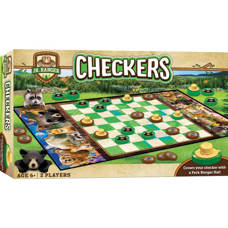 MasterPieces National Parks Jr Ranger Checkers Board Game for Families and Kids ages 6 and Up, 2 of 7
