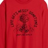 Men's - Peanuts - Life Gets Messy Pig Pen Long Sleeve Graphic T-Shirt - 2 of 4