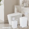 Aoibox Small Trash Can with Lid, 2.1 Gallon Step Garbage Bin with Handle, Slim Wastebasket for Bathroom, Bedroom, Office, Dorm, White - 2 of 4