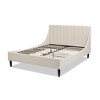 Sandy Wilson Home Aspen Vertical Tufted Headboard Platform Bed Set, Queen - 3 of 4