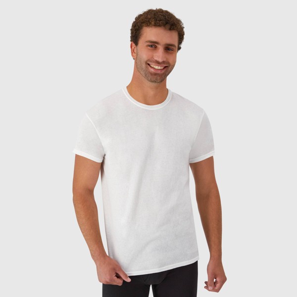 Camiseta de Cuello Redondo para Hombre Hanes 6 Piezas - Blanco 2