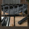 DSVIMOY Patio Hammock Chair with Stand, Outdoor Hammock Swing Hanging Lounge Chair with Side Pocket and Headrest, Dark Gray, 66.9"*43.3"*59.1" - 4 of 4