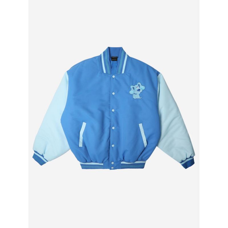 Blue's Clues Embroidered Blue Long Sleeve Varsity Jacket, 1 of 6