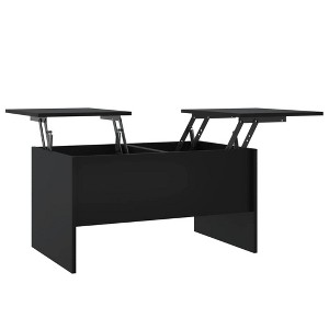 vidaXL Coffee Table Black 31.5"x19.7"x16.7" Engineered Wood - 1 of 4