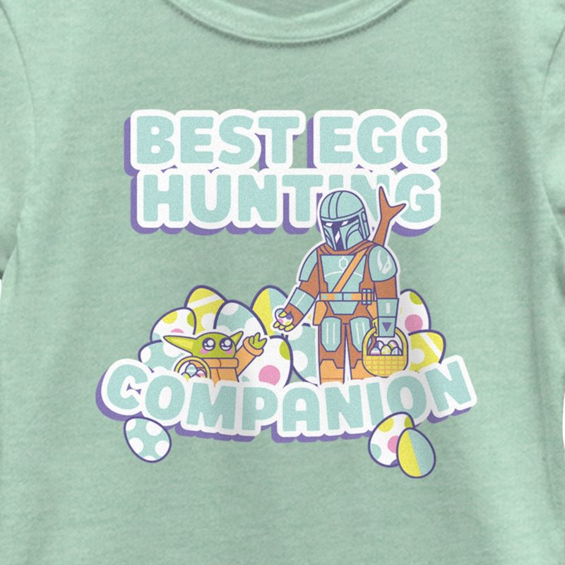 Girl's Star Wars: The Mandalorian Best Egg Hunt Duo T-Shirt, 2 of 5