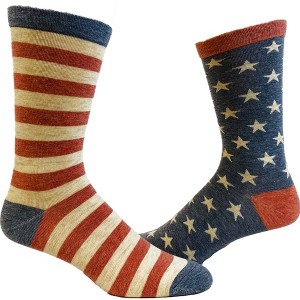 Crazy Dog T-Shirts Women's Stars And Stripes Socks Festive 4th Of July Independence Day Patriot Footwear - 1 of 4
