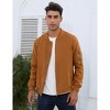 Mens Bomber Jackets Faux Suede Lightweight Flight Jacket Zip Up Active Coat - 2 of 4