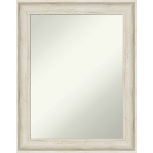 23" x 29" Non-Beveled Regal Birch Cream Bathroom Wall Mirror - Amanti Art: Rectangular, Polystyrene Frame, Includes Mount Hardware - 1 of 4