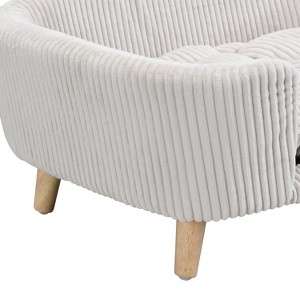MaseiKar Elevated Dog Bed Frame for Small Dog, Corduroy Pet Couch Bed with Rubber Wood Legs and Supportive Foam - 1 of 4