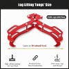 Heavy Duty Log Lifting Tongs, Red Timber Grapple Claw Hook, Claw Logging Grabber, Lumber Skidding Tool for Lifting and Moving Logs - 3 of 4