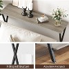 Console Table, Behind Couch Table Sofa Tables Narrow Entryway Table with Storage Shelf and Metal Frame - 4 of 4