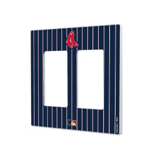 MLB Cooperstown East Teams Pinstripe Hidden-Screw Light Switch Plate for Double Rocker - 1 of 4
