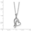 Black Bow Jewelry Sterling Silver & CZ My Sister or My Bridesmaid Heart Necklace, 18 In. - image 2 of 4