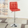 Poundex,Adjustable Height & Swivel Barstool in Faux Leather - 2 of 4