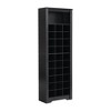Sleek Design 24/30 Shoe Cubby Console, Modern Shoe Cabinet with Curved Base - ModernLuxe - 4 of 4