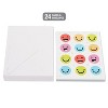 24ct Cheerful Smiley Face Blank Note Cards - 3 of 4