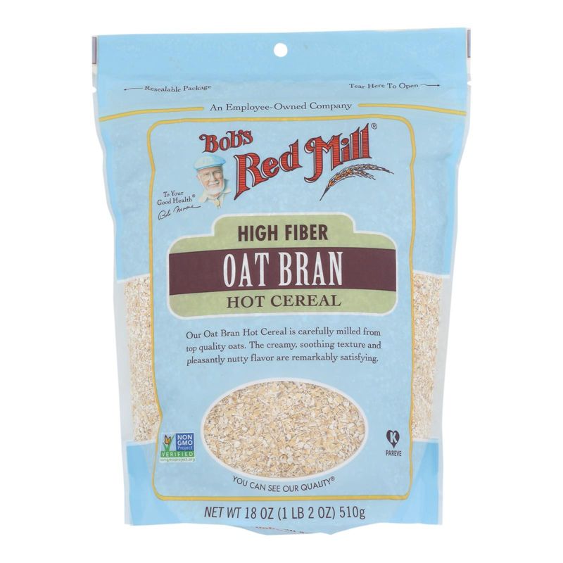 Bob's Red Mill High Fiber Oat Bran Hot Cereal - Case of 4/18 oz, 2 of 8