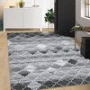 Area Rug Washable Non Slip Backing Boho Trellis Rug Low Pile Distressed Floor Carpet Retro Accent Rug for Living Room Bedroom - 3 of 4