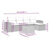 vidaXL Patio Sofa Set with Cushions Outdoor Furniture 6 Piece Poly Rattan - Gray - 3 of 4