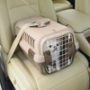 Richell Pet Travel Carrier Size Small in Brown, Travel Carrier or Crate for Dogs & Cats up to 11 lbs - 3 of 4