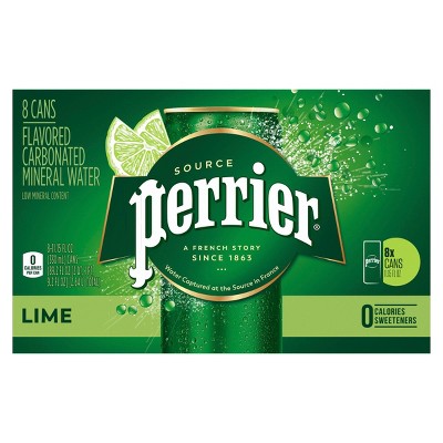 Perrier Lime Flavored Sparkling Water - 8pk/11.16 fl oz Cans