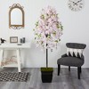 Nearly Natural 70-in Cherry Blossom Artificial Tree in Black Metal Planter - 3 of 4