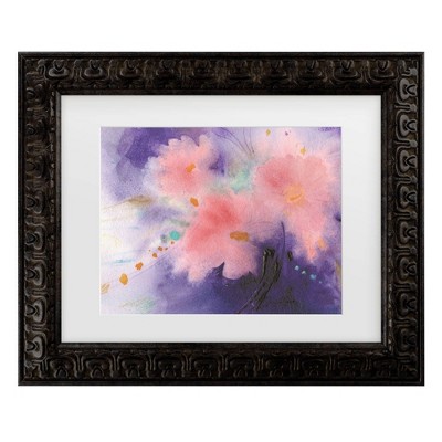 Trademark Fine Art Sheila Golden Violet Variations Matted Framed Art