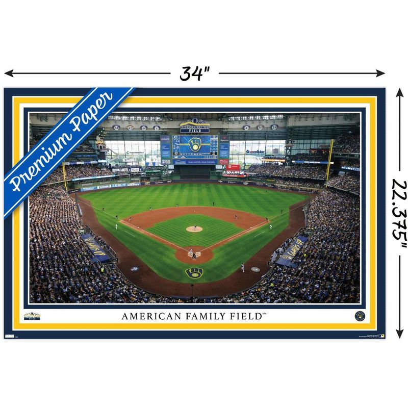 Trends International MLB Milwaukee Brewers - American Family Field 22 Unframed Wall Poster Prints, 3 of 7
