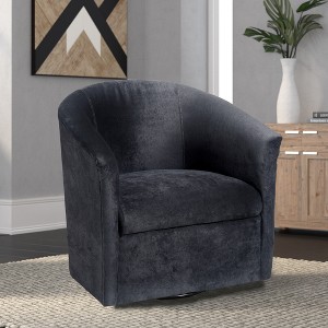 Polyester Microfiber Swivel Chair with Dacron-Wrapped Seat, Foam Cushion, and 360-Degree Swivel - 1 of 4