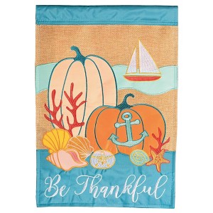 Dicksons Magnolia Garden Outdoor Flag Decoration For Garden, Yard, Or Walkway Large 29 x 42, Weather Resistant Polyester, Coastal Be Thankful - 1 of 2