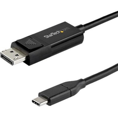StarTech.com 3.3 ft. (1 m) USB C to DisplayPort 1.4 Cable - Bidirectional - 8K 30Hz - HBR3 - Thunderbolt 3 - Adapter Cable (CDP2DP141MBD)