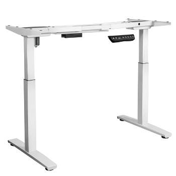 Costway Electric Stand Up Desk Frame Single Motor Height Adjustable w/ Controller White\Black