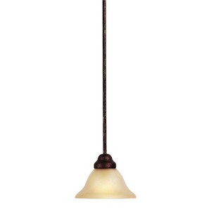 Woodbridge Lighting Anson 1 Light Steel Mini Pendant in Marbled Bronze - 1 of 1