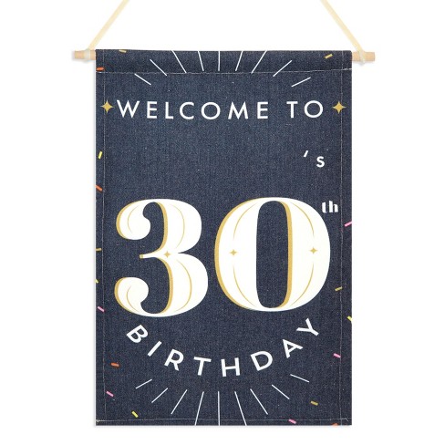 Gedachte Prijs Slecht Sparkle And Bash Custom Welcome To 30th Birthday Sign With Sticker For  Photo Backdrop Party Decorations, Black, 9.5 X 15.5 In : Target