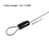 Unique Bargains Security Steel Cable Coated Luggage Lock Wire Rope Double Loops - 2 of 4