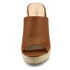 Allegra K Women's Open Toe Padded Insole Slip-on Platform Espadrille Sandals - 2 of 4